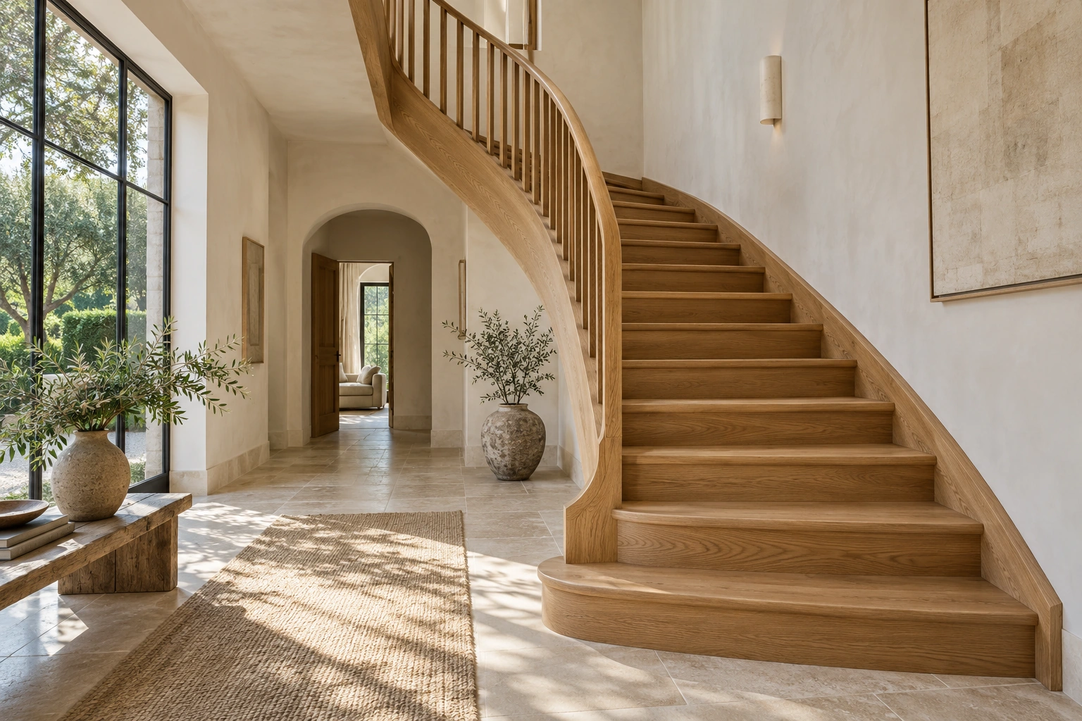 Inspiration : escalier sculptural en chêne